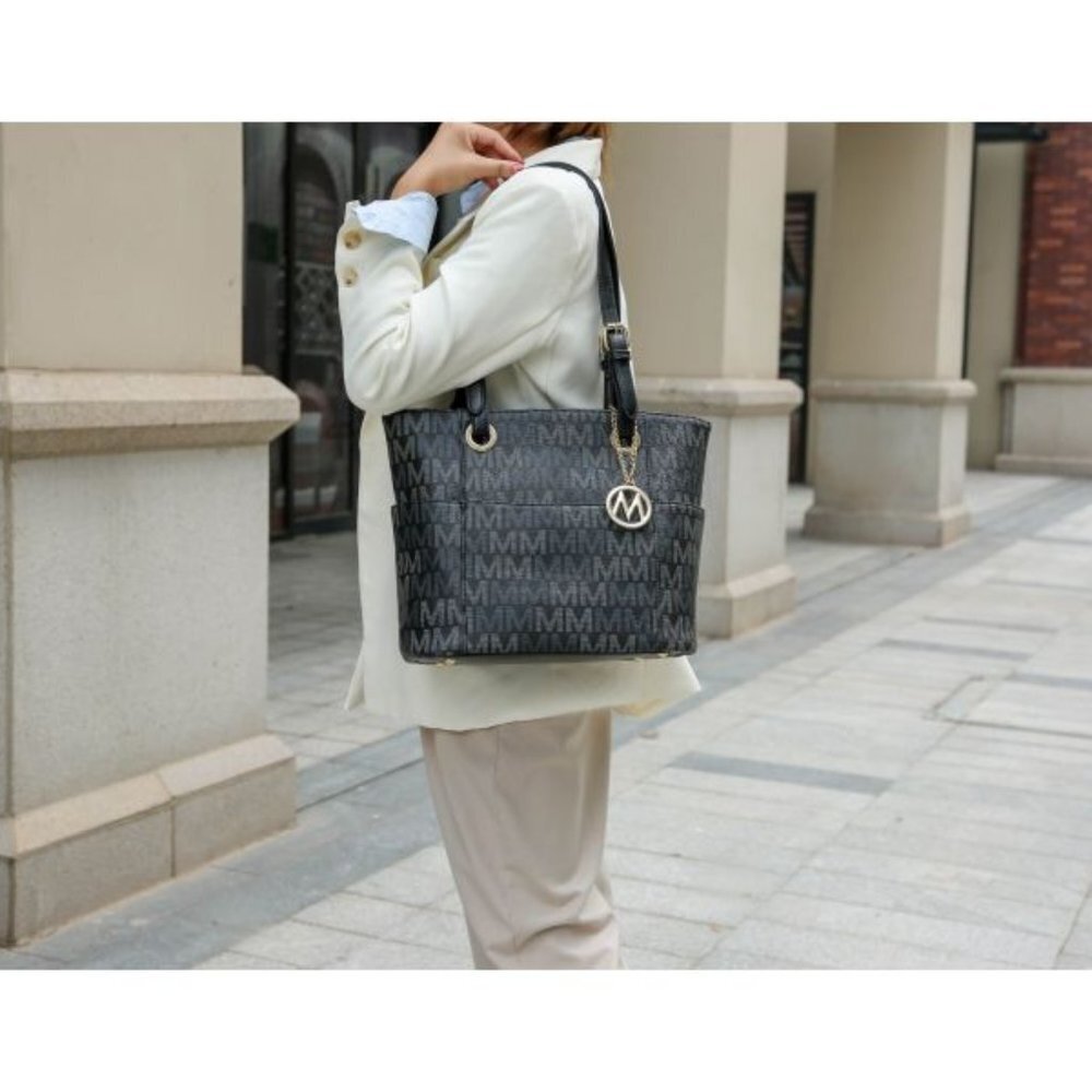 Cavalli Tote Black with Luxurious Gold-Tone Hardware. MKF Collection NWT - Picture 6 of 7
